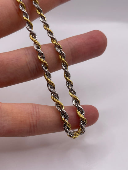 9ct two tone gold chain 511