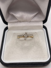 Load image into Gallery viewer, 9ct gold diamond cross ring
