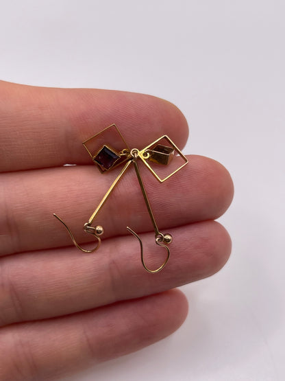 9ct gold paste earrings