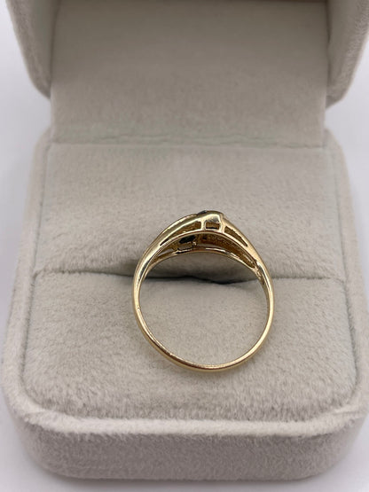 9ct gold sapphire and diamond ring