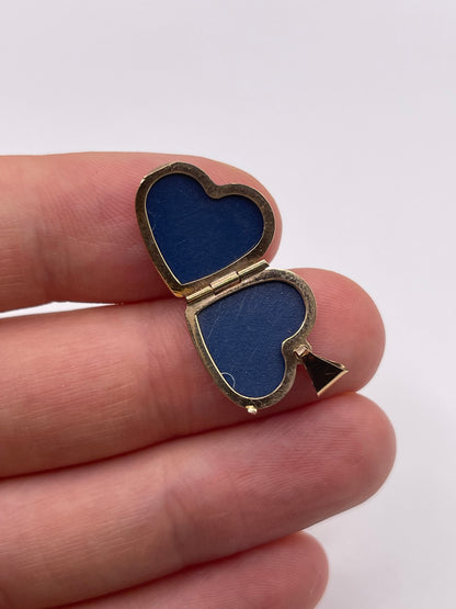 9ct gold heart locket pendant