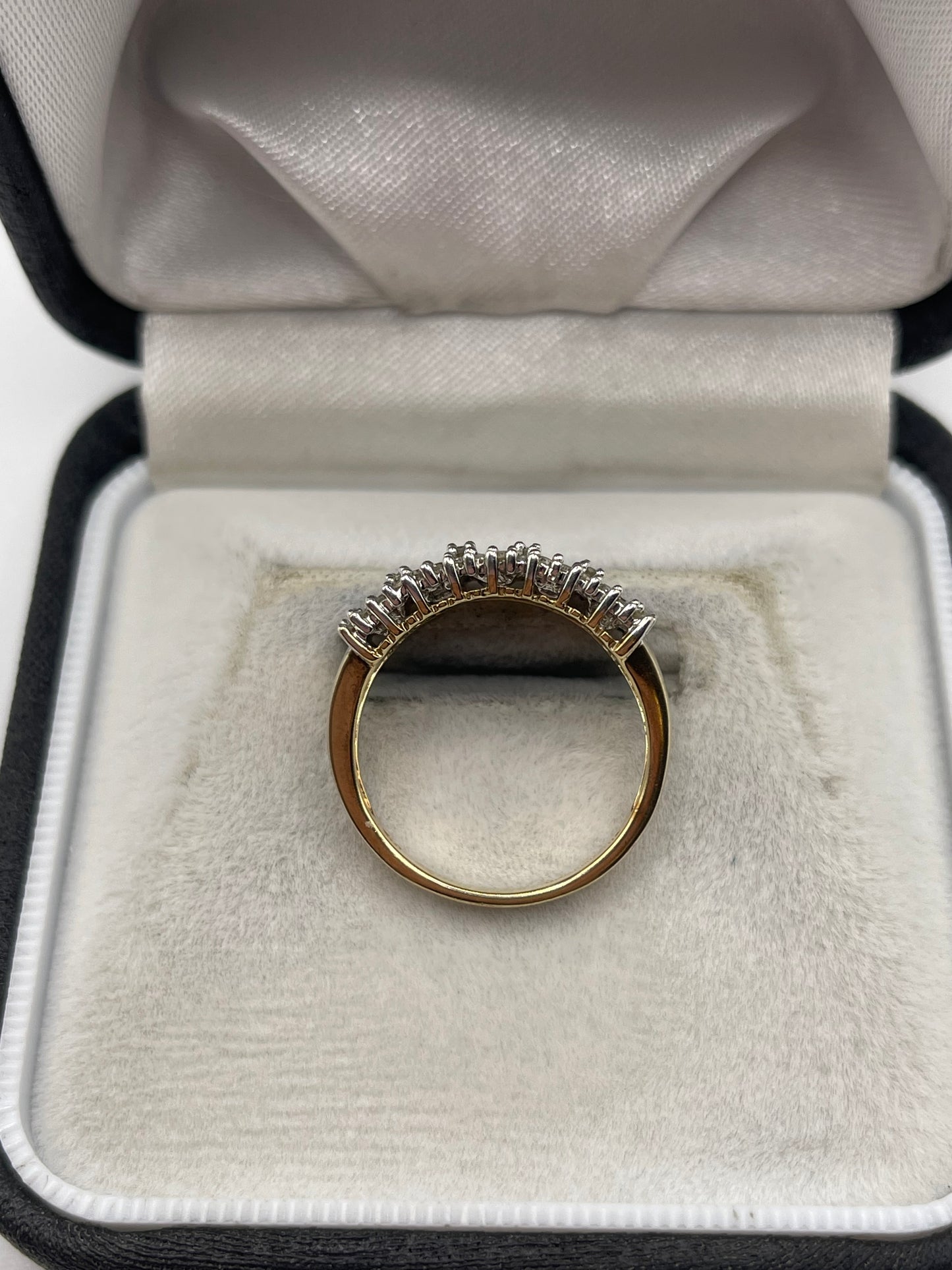9ct gold diamond cluster ring