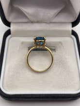 Load image into Gallery viewer, 9ct gold blue topaz ring
