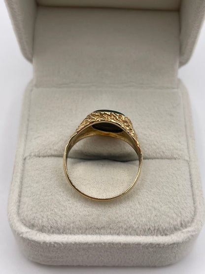 9ct gold bloodstone signet ring
