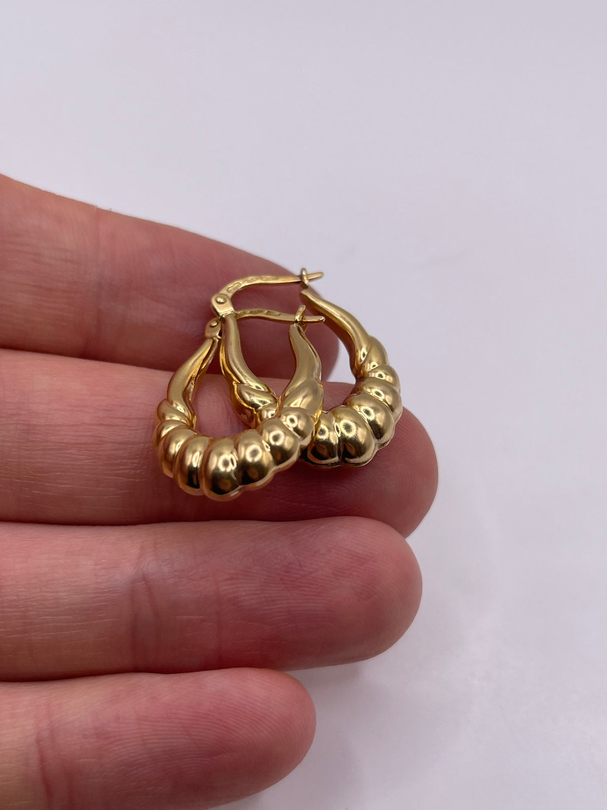9ct gold creole earrings