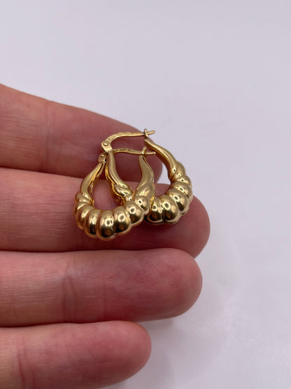 9ct gold creole earrings