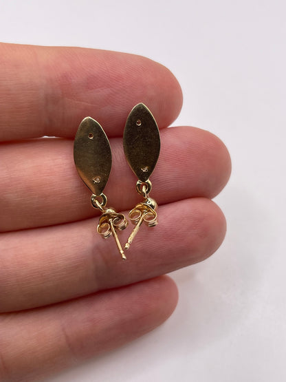 9ct gold diamond earrings