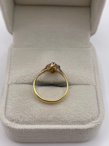 18ct gold diamond cluster ring