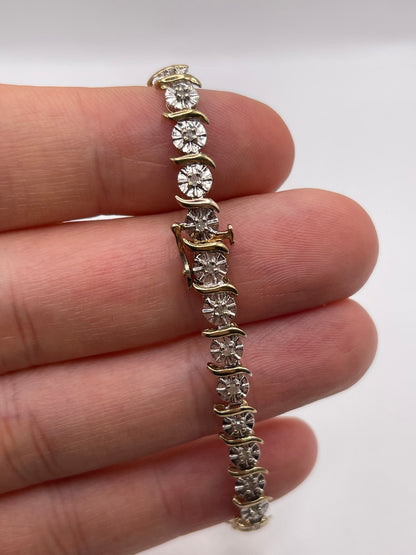 9ct gold diamond bracelet