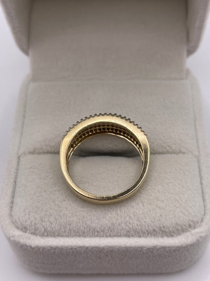 9ct gold diamond cluster ring