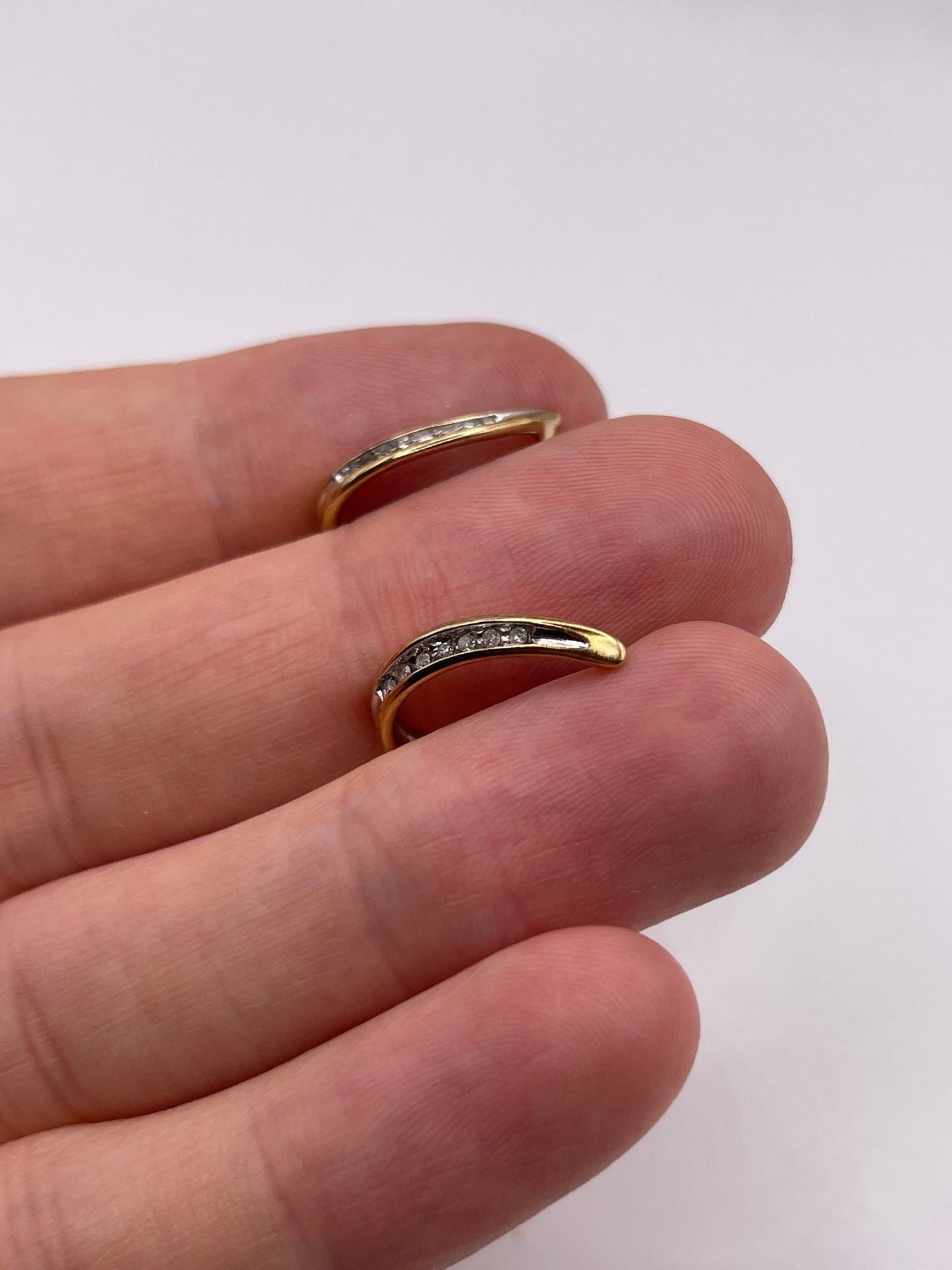9ct gold diamond earrings