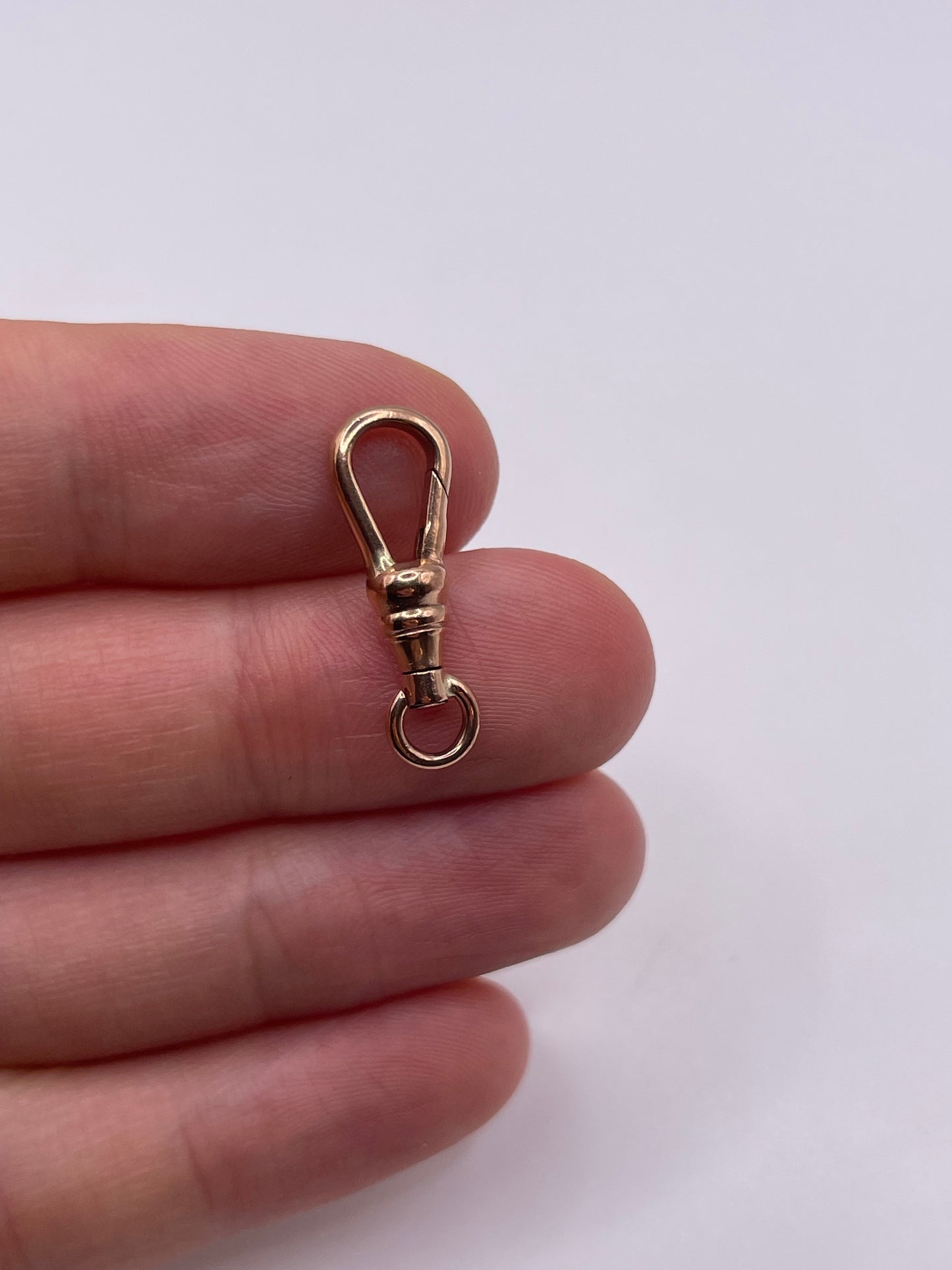 9ct rose gold dog clip 11