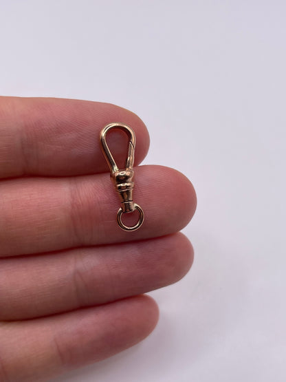 9ct rose gold dog clip 11