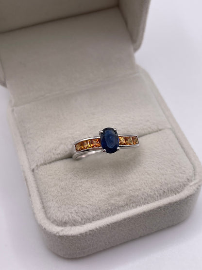 14ct white gold sapphire ring