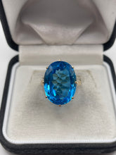 Load image into Gallery viewer, 9ct gold blue topaz ring
