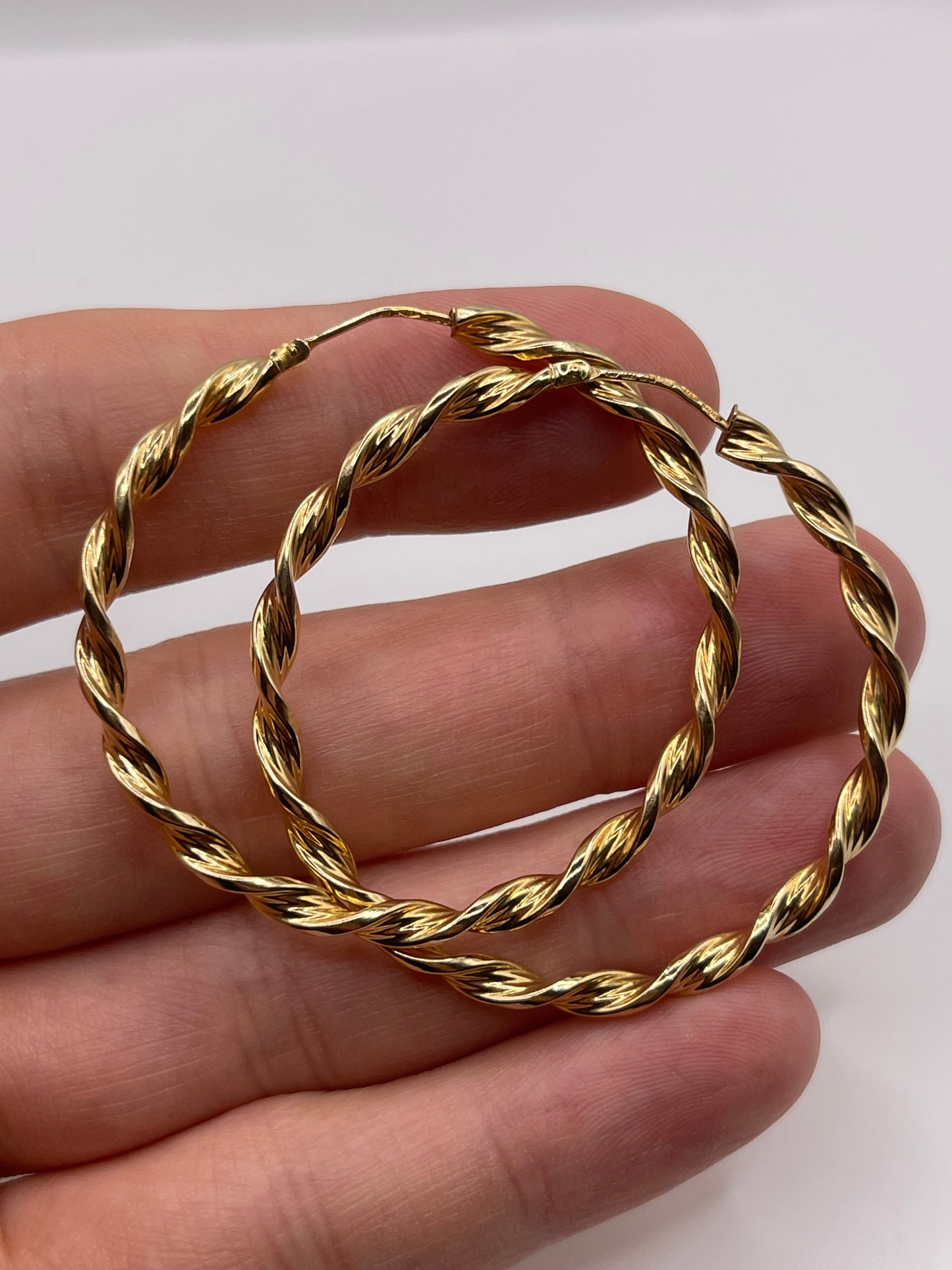 9ct gold creole earrings