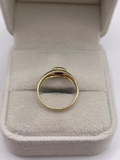 9ct gold amethyst ring