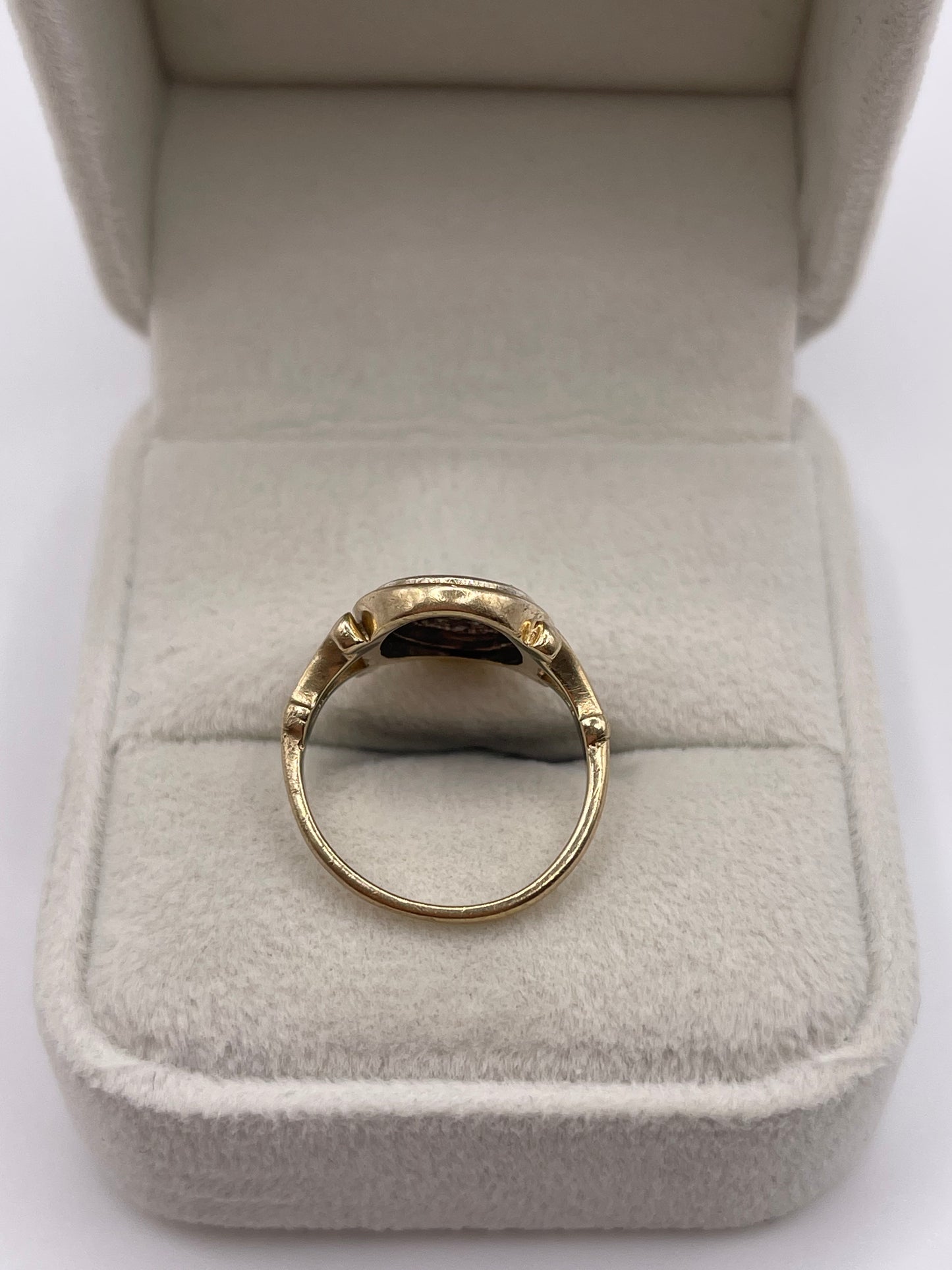 9ct two tone gold diamond ring