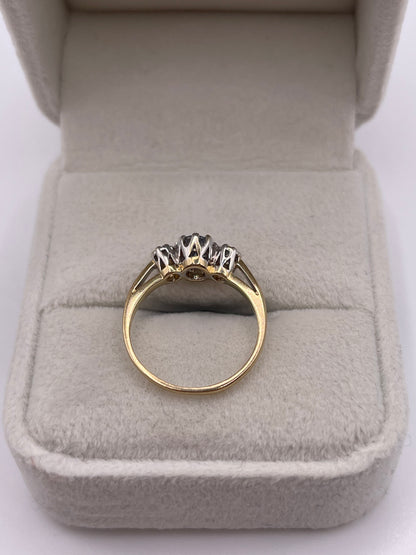 9ct gold sapphire and diamond ring