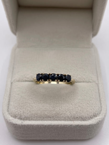 9ct gold sapphire ring