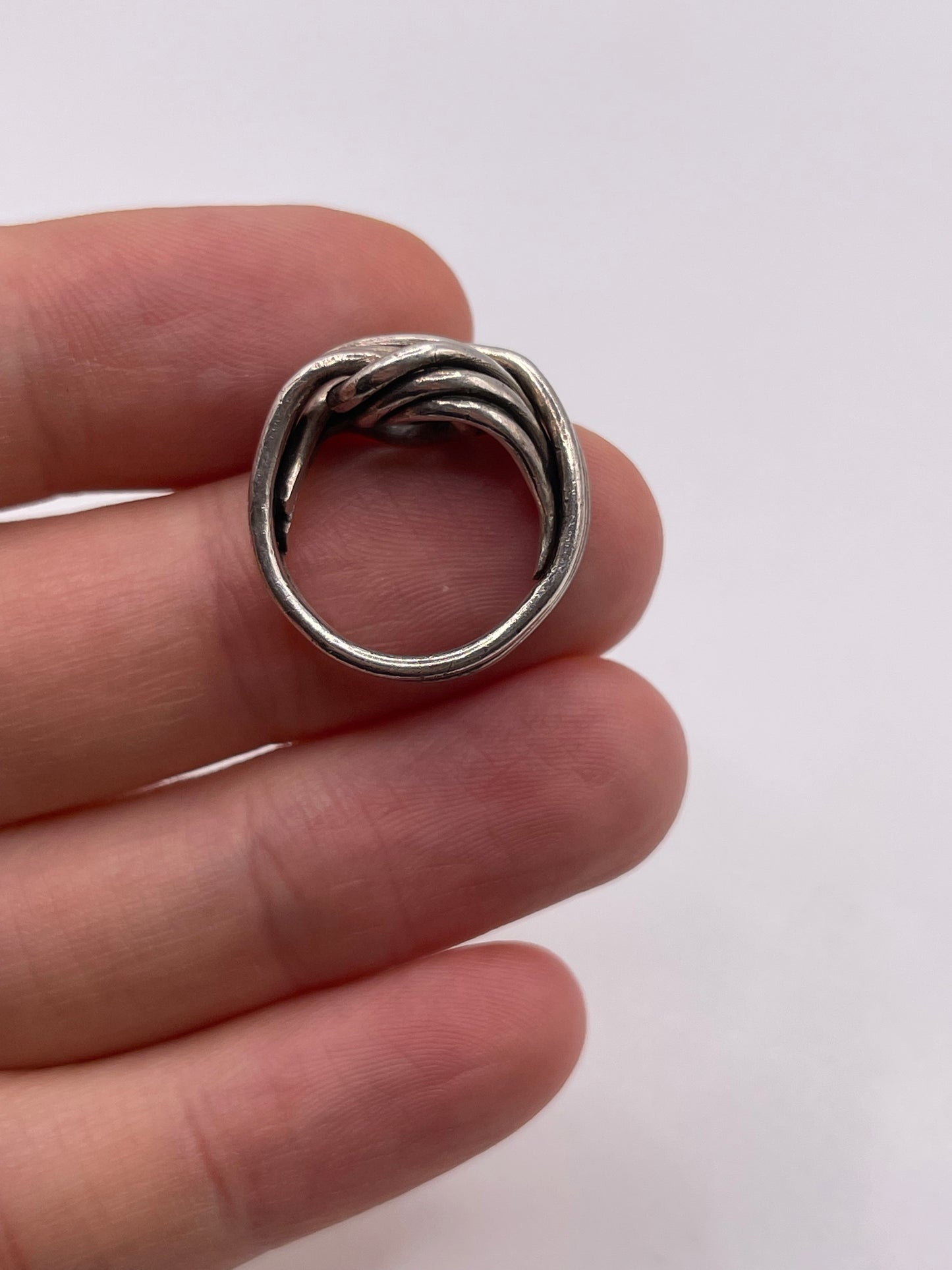 Silver knot ring