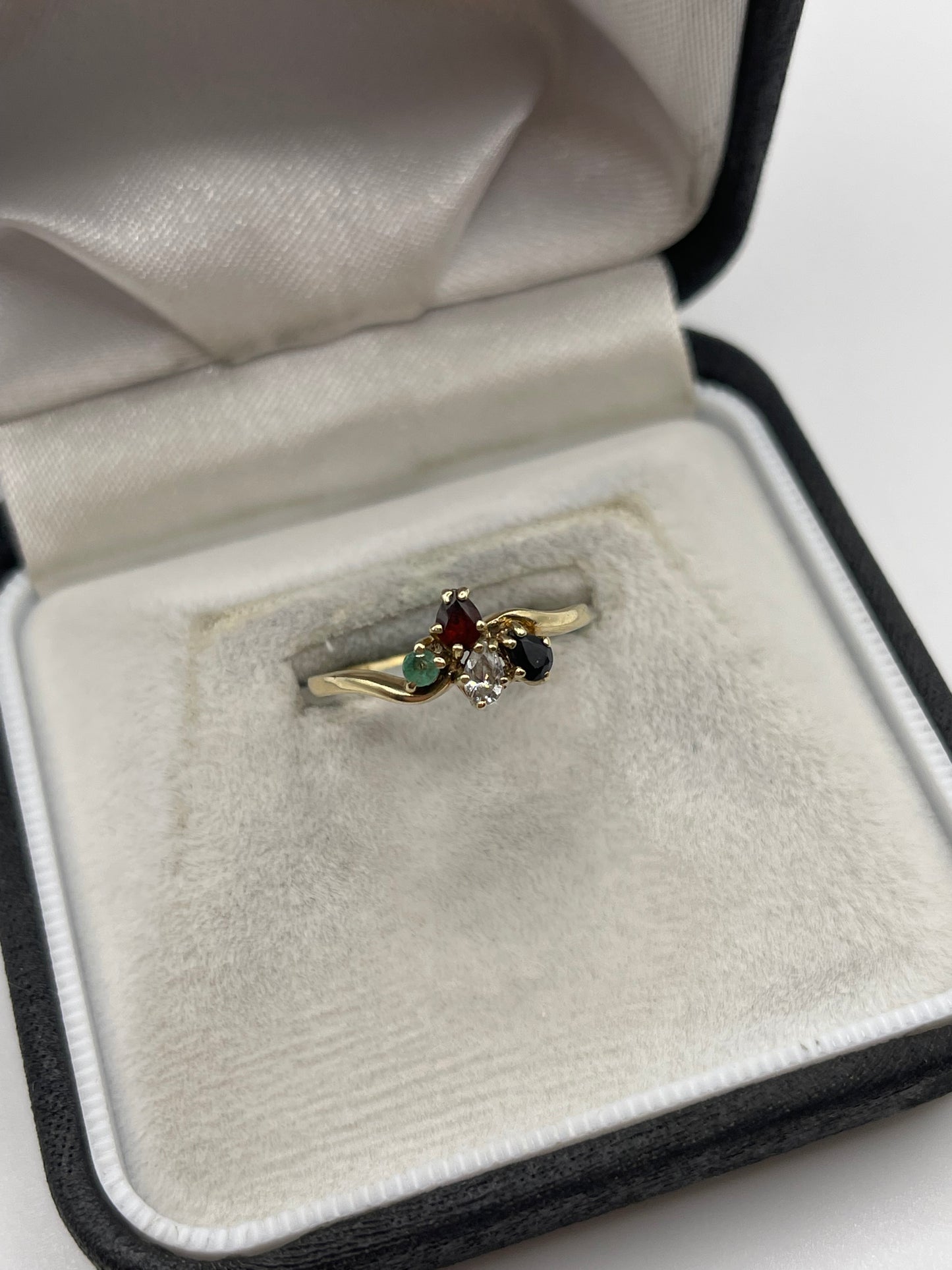 9ct gold multi gemstone ring