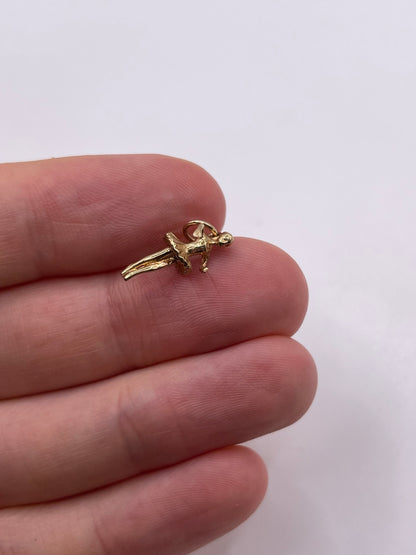 9ct gold ballerina charm