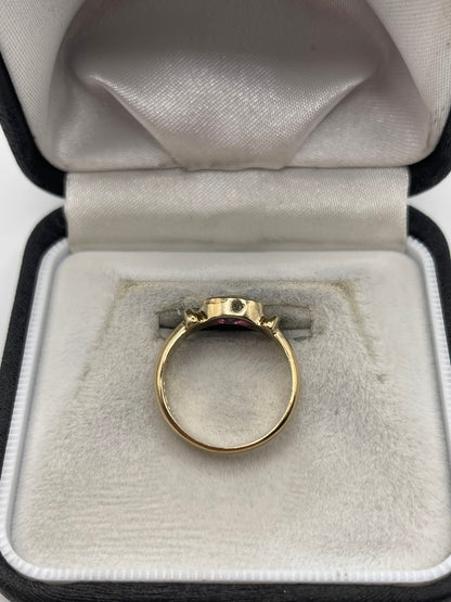 9ct gold amethyst ring