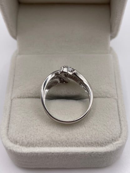 9ct white gold 50 point diamond ring