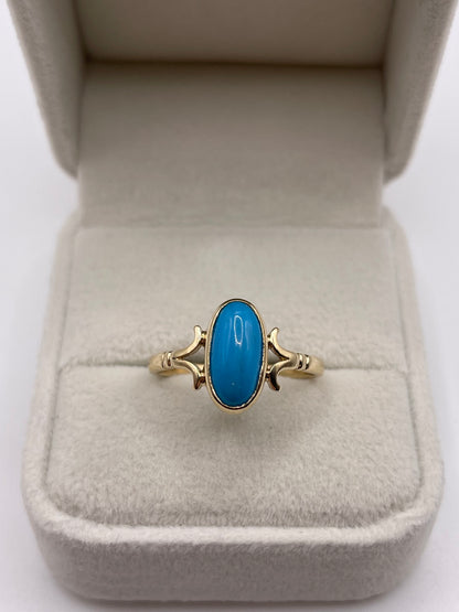 9ct gold turquoise ring