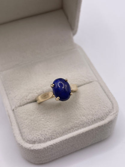 9ct gold lapis lazuli ring