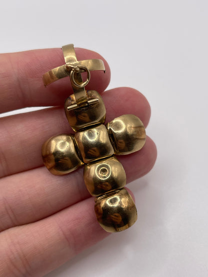 9ct gold Masonic orb ball pendant