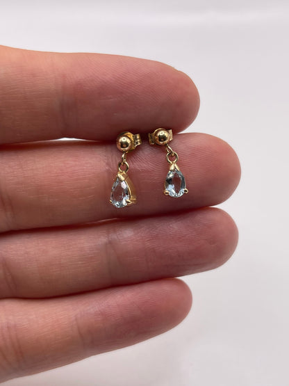 9ct gold topaz earrings
