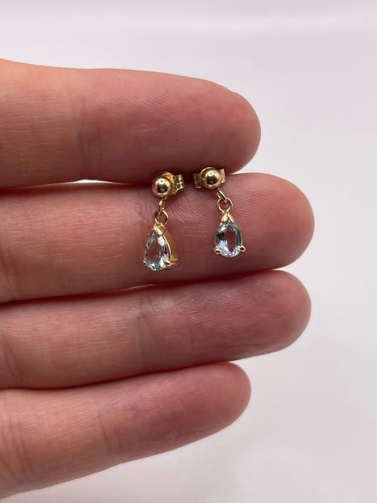 9ct gold topaz earrings