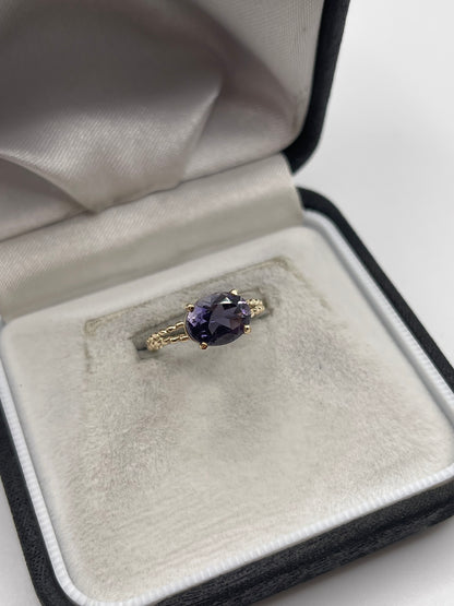 9ct gold iolite ring