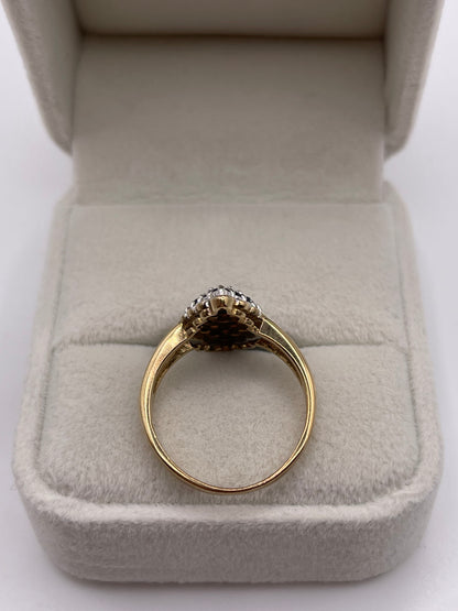 9ct gold sapphire and diamond ring