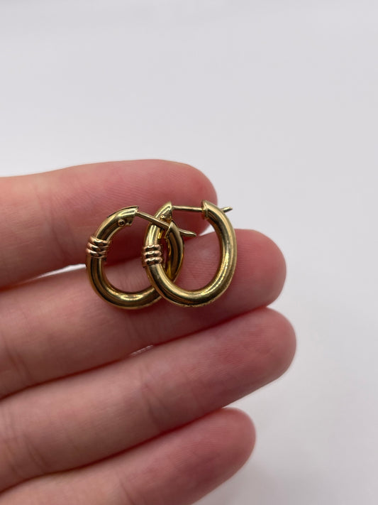 9ct gold creole earrings