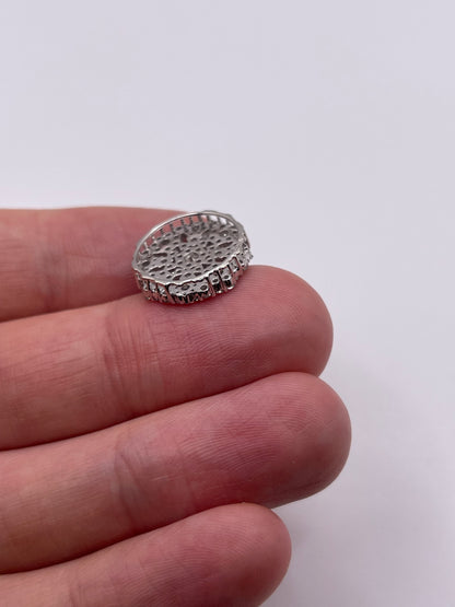 9ct white gold diamond cluster pendant