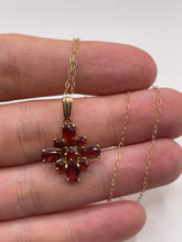 Load image into Gallery viewer, 9ct gold garnet necklace
