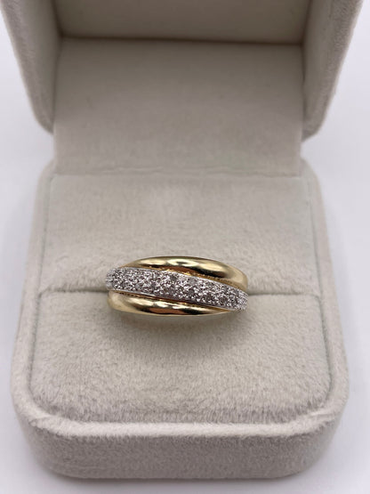 9ct gold diamond cluster ring