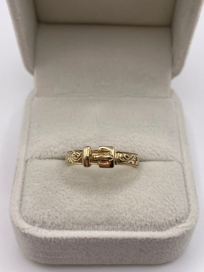 9ct gold buckle ring
