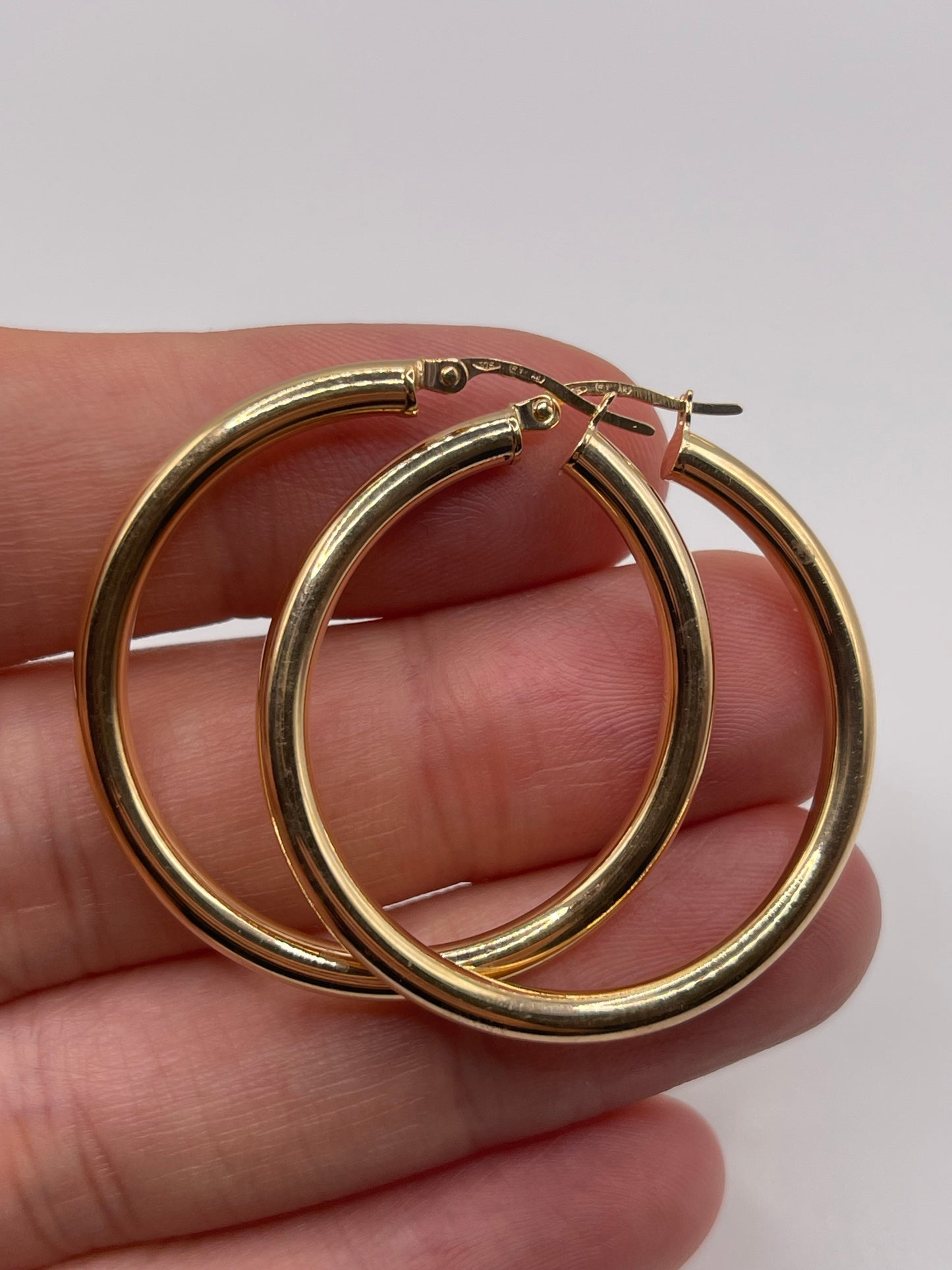 9ct gold creole earrings