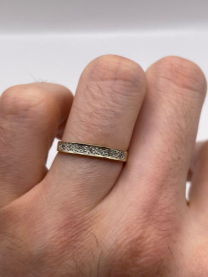 9ct gold diamond ring