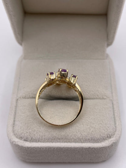 9ct gold amethyst ring