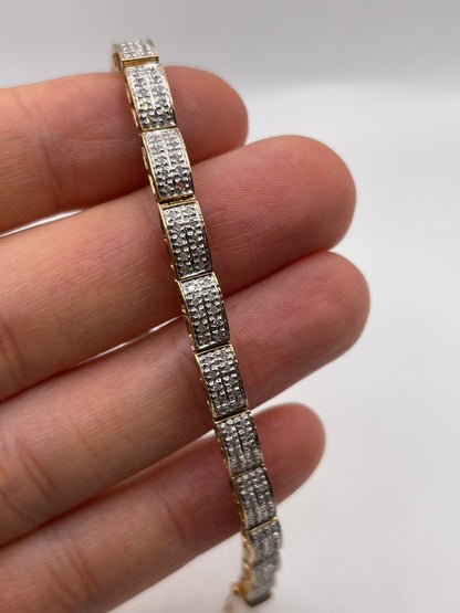 9ct gold diamond bracelet