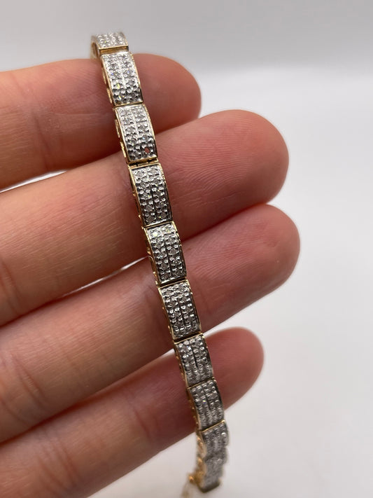 9ct gold diamond bracelet
