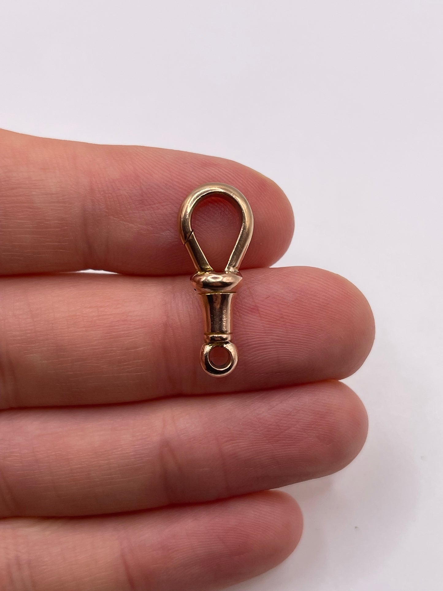 9ct rose gold dog clip 7