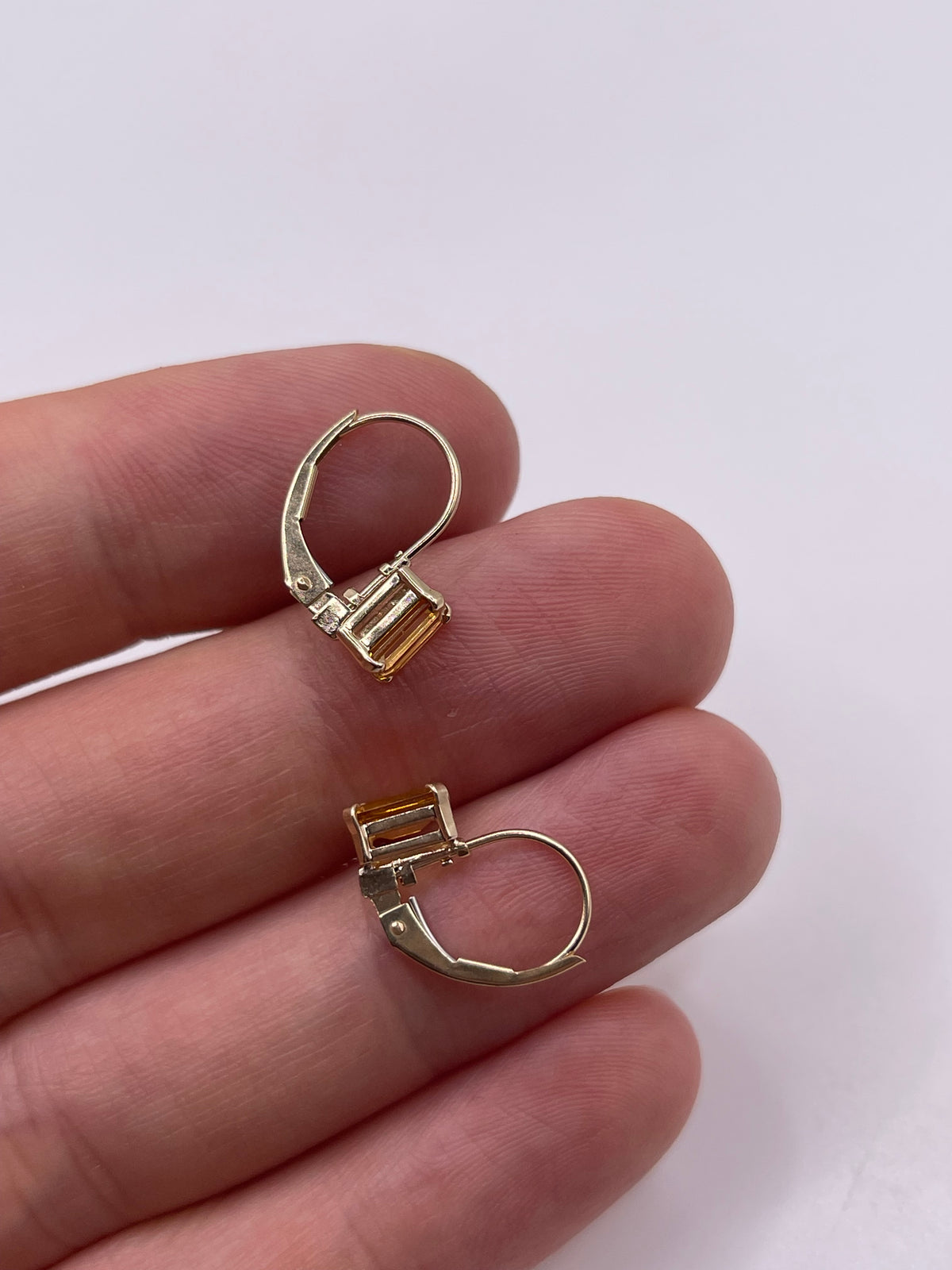 9ct gold citrine earrings