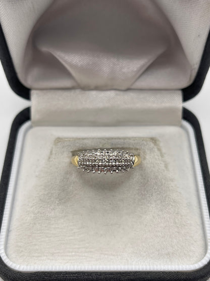18ct gold diamond cluster ring
