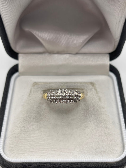 18ct gold diamond cluster ring